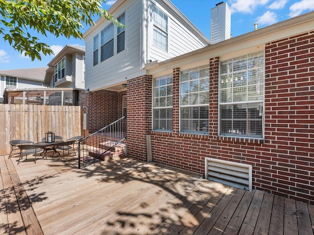 view of wooden deck