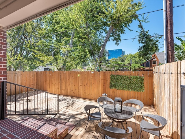 view of wooden deck