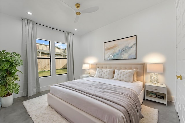 bedroom with ceiling fan