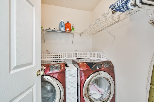 laundry area featuring washer and dryer