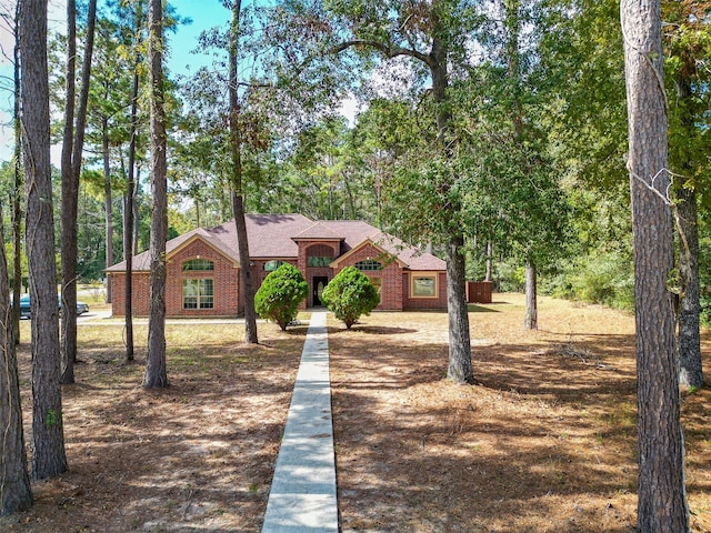 view of single story home