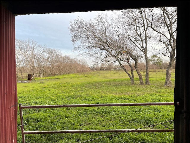 view of yard featuring a rural view