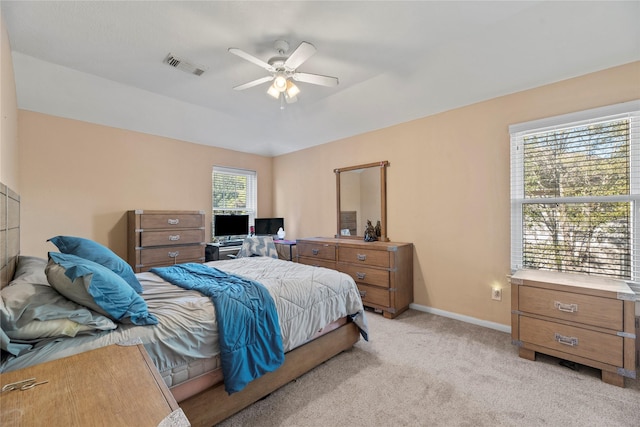 16507 Cypress Brook Ct, Cypress, TX 77429 - bedroom featuring light colored carpet, baseboards, and a ceiling fan