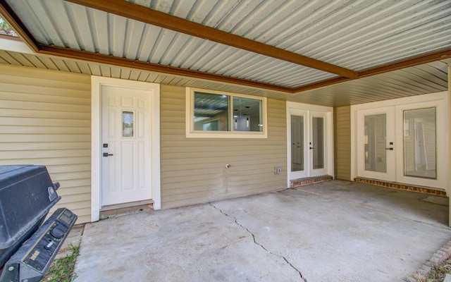 view of patio with french doors