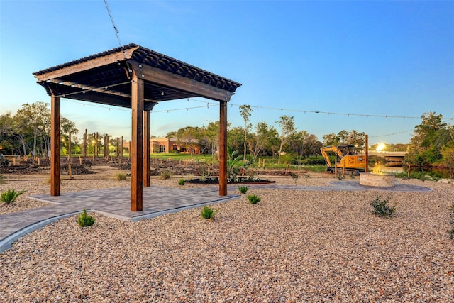 view of yard featuring a gazebo