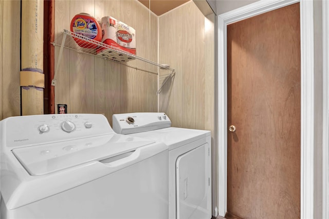 laundry area featuring washing machine and dryer