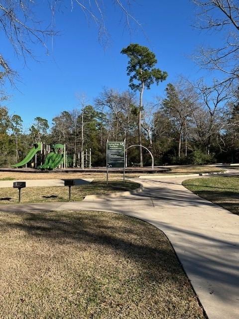 view of community featuring playground community