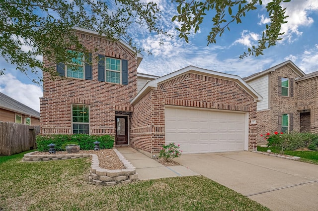 front of property featuring a garage