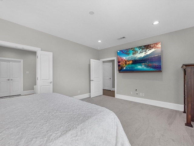 view of carpeted bedroom