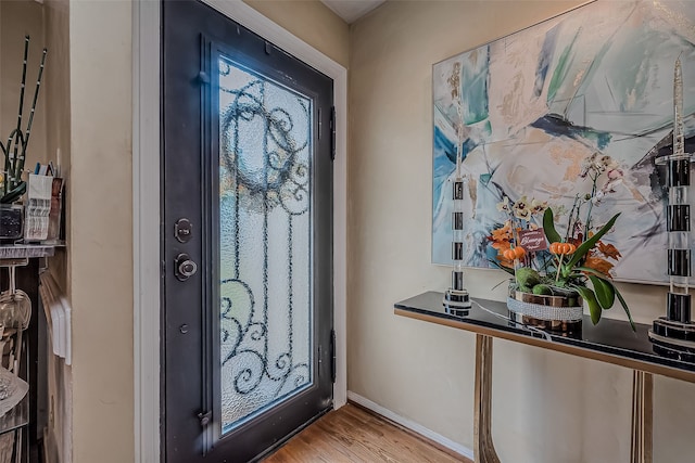 entrance foyer featuring light hardwood / wood-style flooring