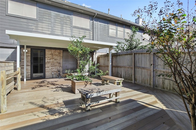 view of wooden deck