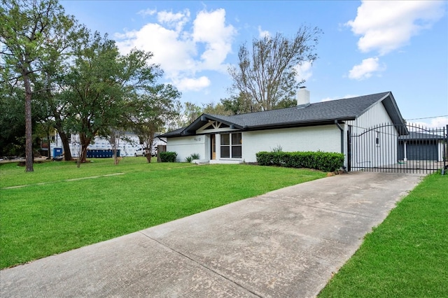 exterior space with a front yard