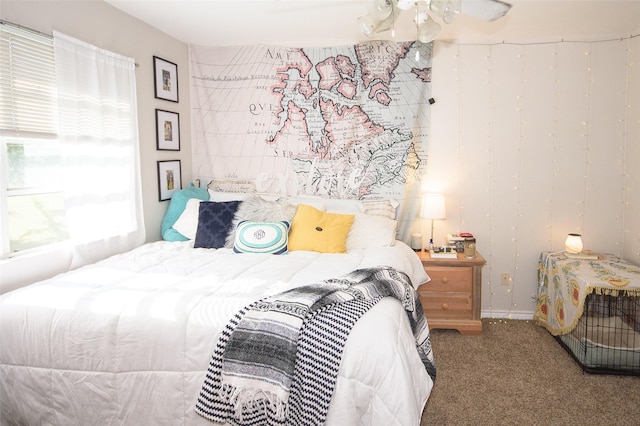 bedroom with carpet floors