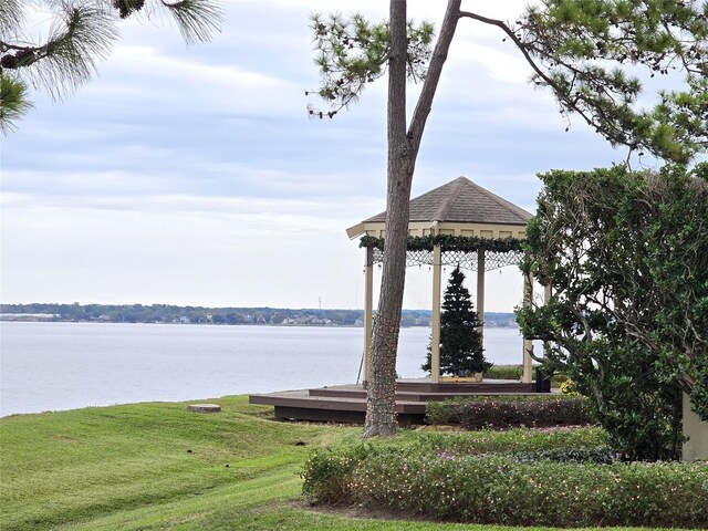 exterior space with a gazebo