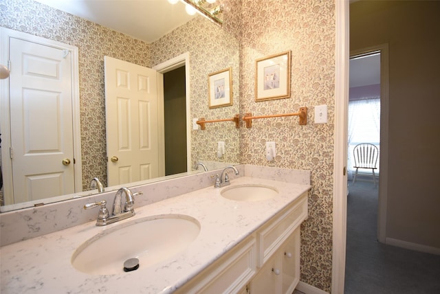 bathroom with vanity