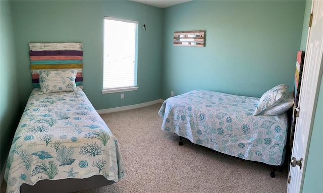 carpeted bedroom with multiple windows