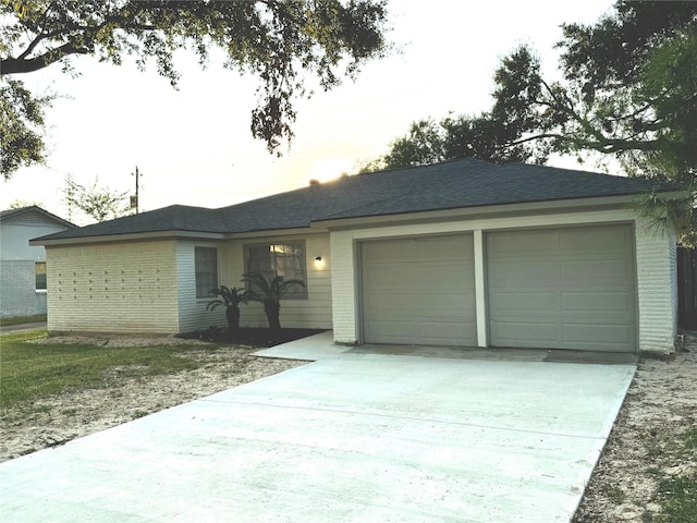 ranch-style house with a garage