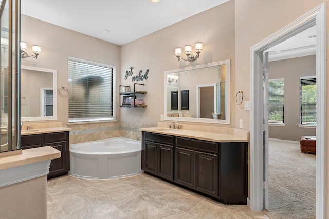 bathroom featuring a bathtub and vanity