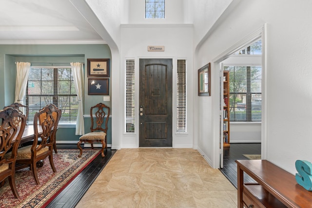 foyer with plenty of natural light