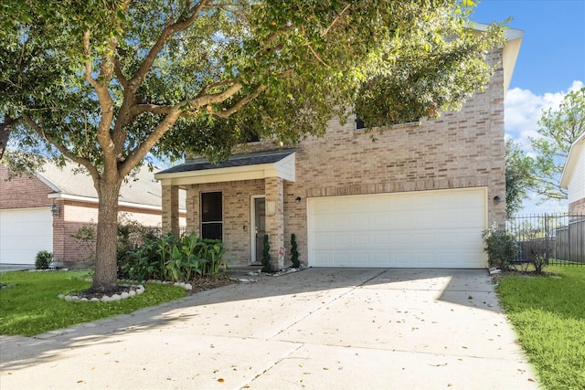 view of front of house featuring a garage