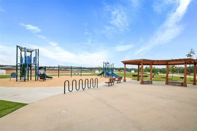 view of jungle gym