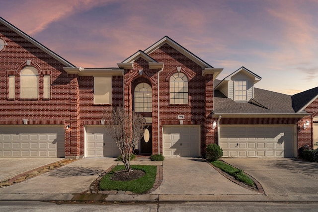 front of property featuring a garage