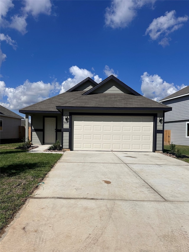 view of front facade with a garage