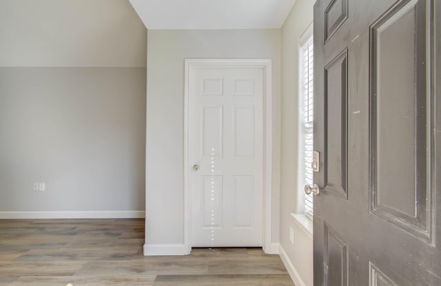 entrance foyer featuring light hardwood / wood-style floors