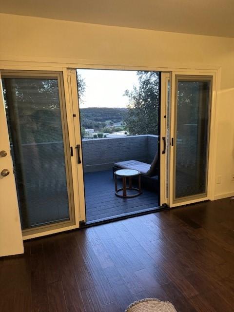 entryway featuring dark hardwood / wood-style flooring