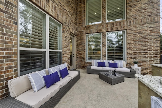 view of patio / terrace featuring outdoor lounge area