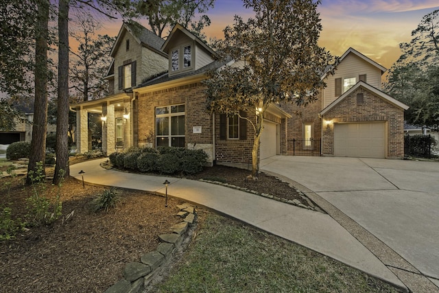 view of front of home featuring a garage