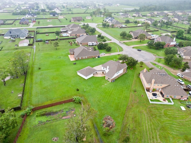 aerial view featuring a residential view