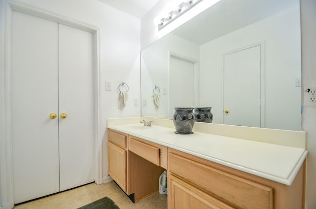 bathroom featuring vanity and tile patterned floors