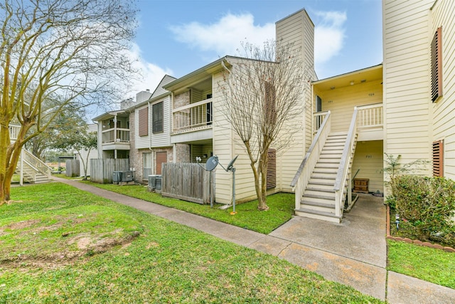 view of property with central AC