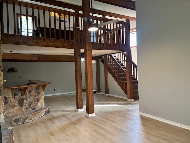 interior space with hardwood / wood-style floors