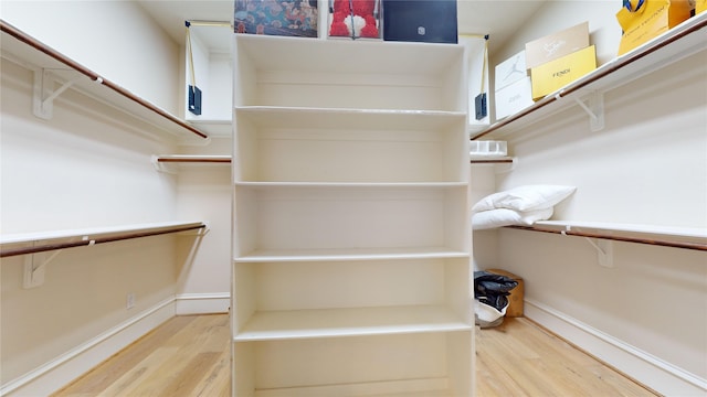 spacious closet featuring wood-type flooring