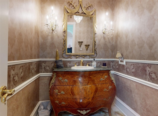 bathroom with vanity