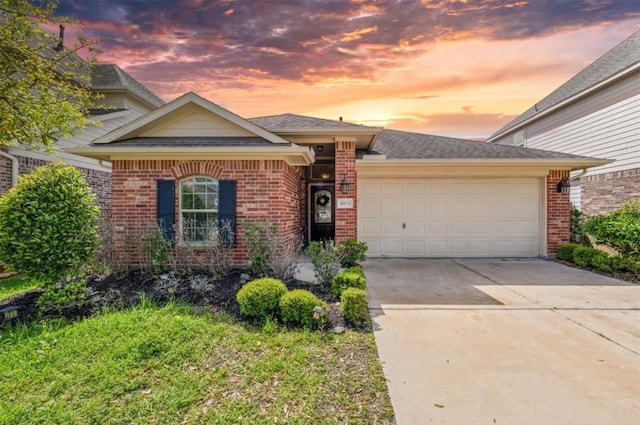 view of front of home featuring a garage