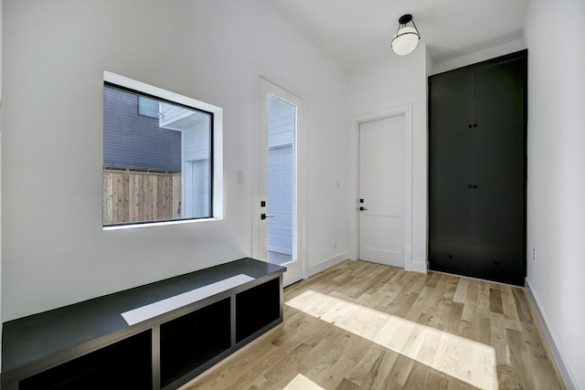 entryway featuring light wood-type flooring