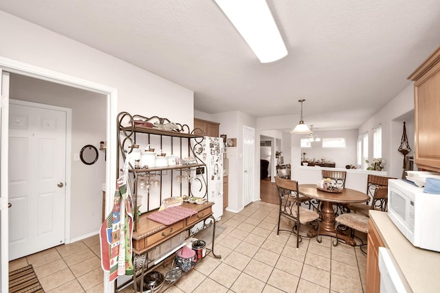 view of tiled dining area