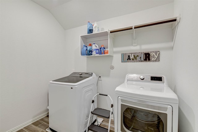 laundry room featuring washing machine and dryer