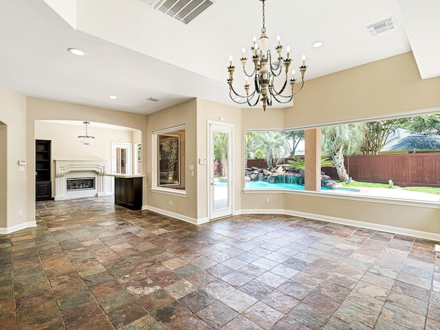 view of unfurnished dining area