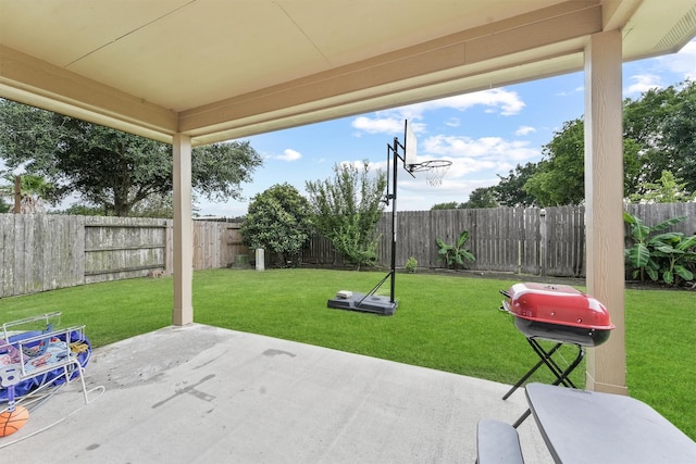 view of patio featuring area for grilling