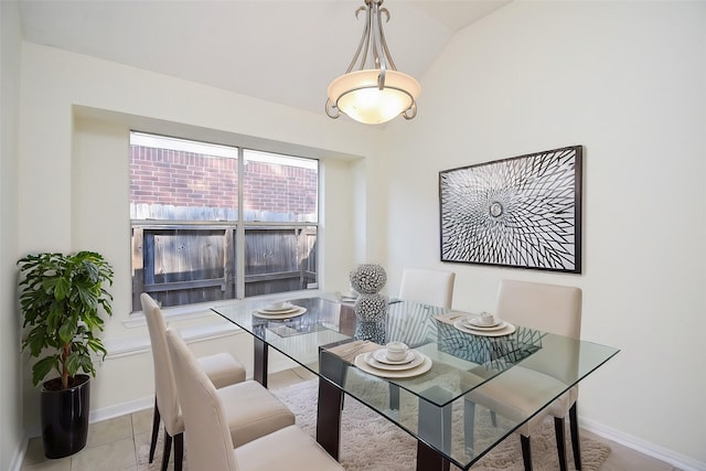 view of tiled dining area