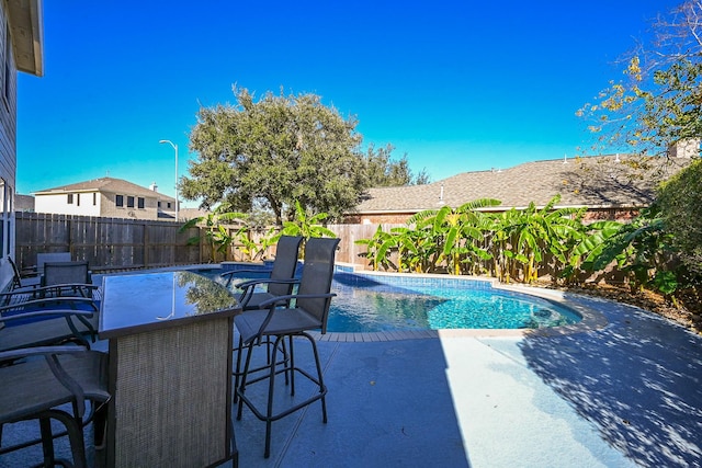 view of pool with a patio area