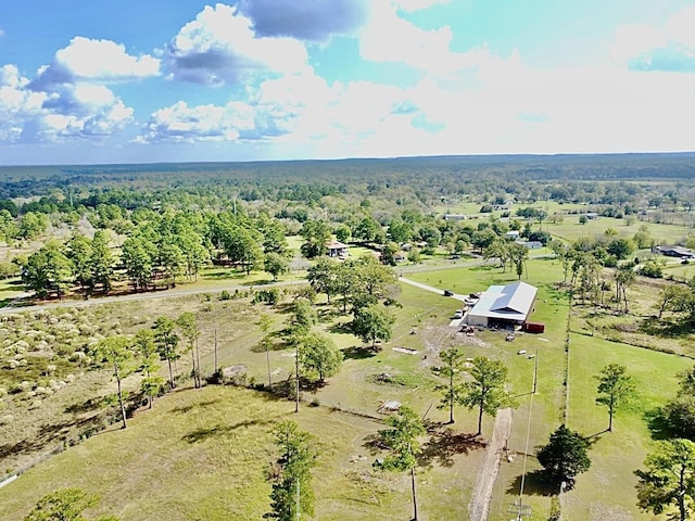 aerial view featuring a rural view