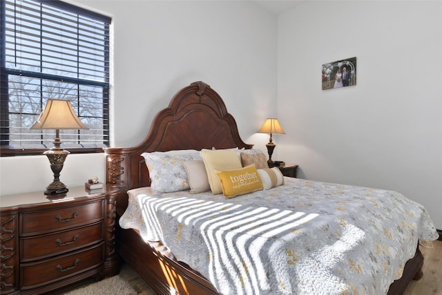 bedroom featuring light hardwood / wood-style flooring