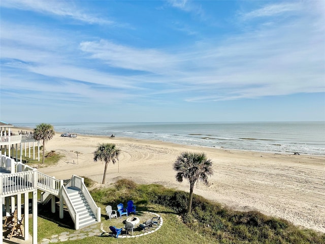 property view of water with a view of the beach