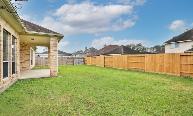 view of yard featuring a patio area