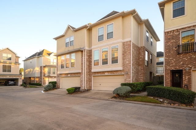 view of property with a garage